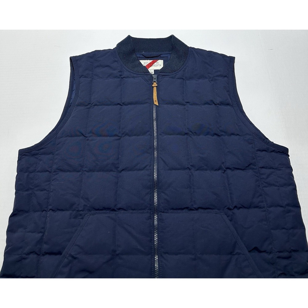 Best Made Co. Puffer Vest Men's Size Large Navy Blue Goose Down 800 Fill Quilted - Picture 2 of 10